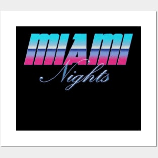 80s miami nights Posters and Art